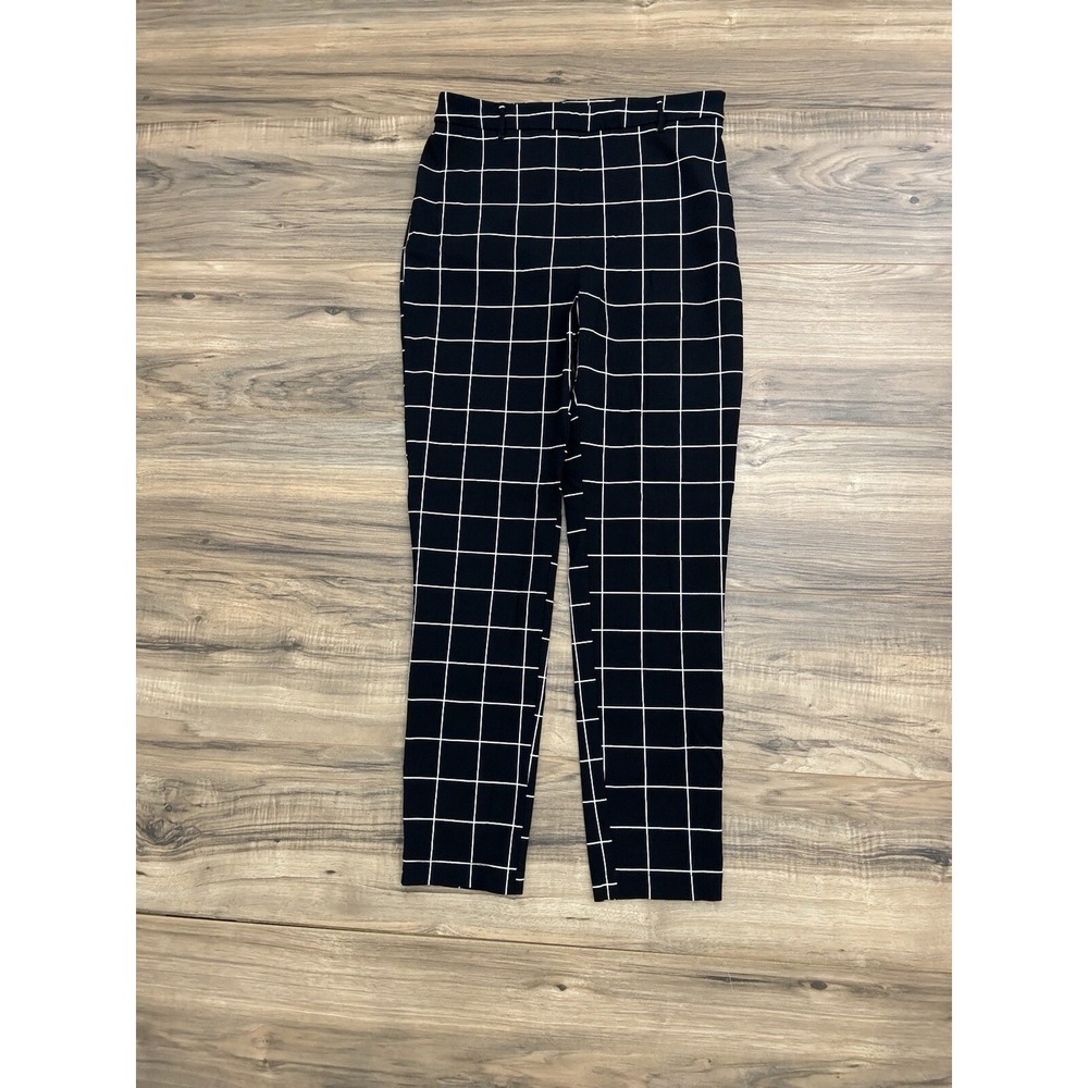 Forever 21 Womens Petite Dress Pants Size Large Skinny White / Black